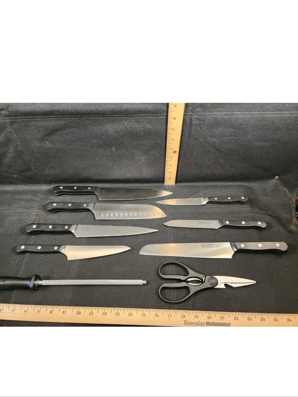 J.A. Henkels 9 Pc Knife Set With Block Used Ready2Use